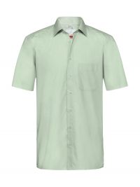 Herren Hemd Mint Kurzarm mit New-Kent-Kragen und Brusttasche, Regular Fit